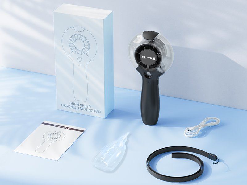 HIGH SPEED HANDHELD MISTING FAN